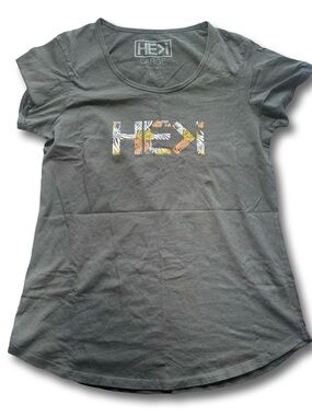Women's Gray Short-Sleeve Logo Tee